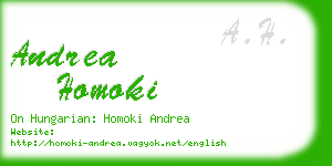 andrea homoki business card